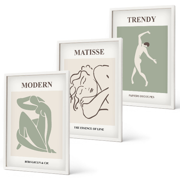 Composição de quadros moderna personagens minimalistas e estilosos