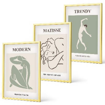 Composição de quadros moderna personagens minimalistas e estilosos