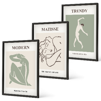 Composição de quadros moderna personagens minimalistas e estilosos