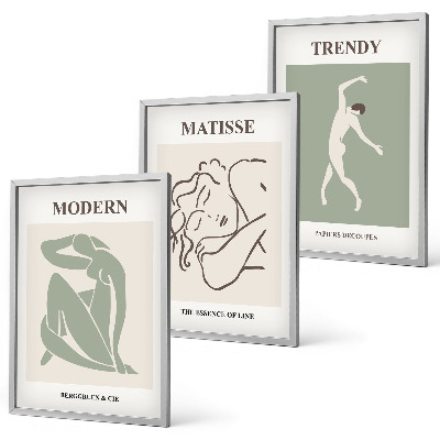 Composição de quadros moderna personagens minimalistas e estilosos
