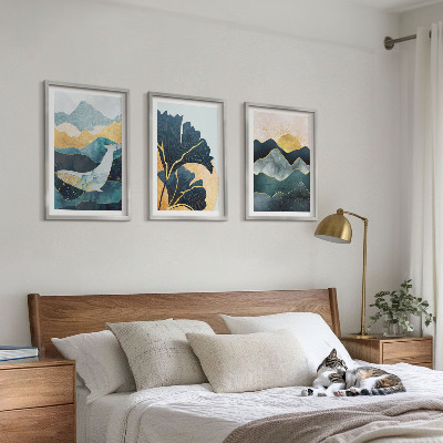 Composição de quadros moderna Vistas abstratas da montanha