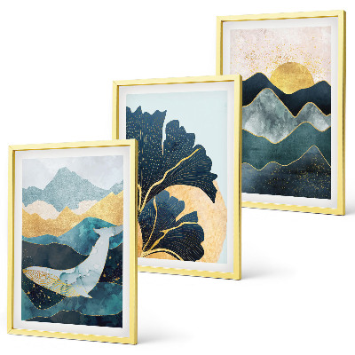 Composição de quadros moderna Vistas abstratas da montanha