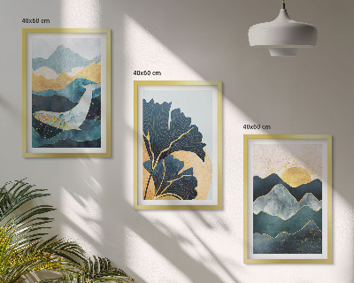 Composição de quadros moderna Vistas abstratas da montanha