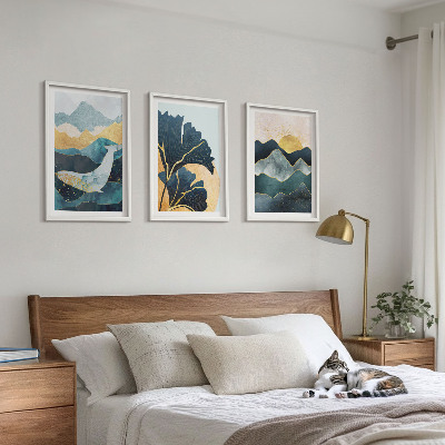 Composição de quadros moderna Vistas abstratas da montanha