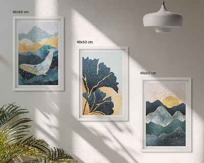 Composição de quadros moderna Vistas abstratas da montanha