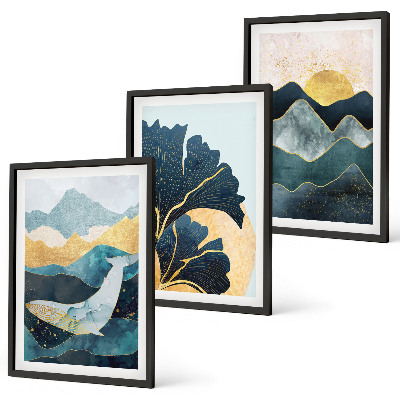 Composição de quadros moderna Vistas abstratas da montanha