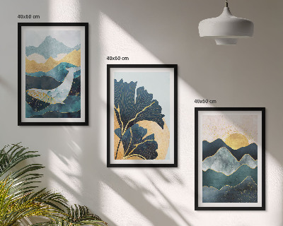 Composição de quadros moderna Vistas abstratas da montanha