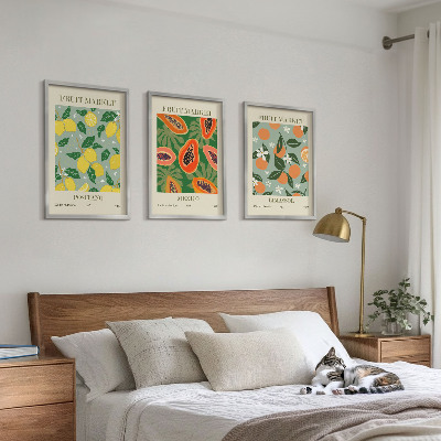 Composição de quadros moderna Cartazes de frutas: limões, mamões