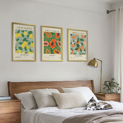 Composição de quadros moderna Cartazes de frutas: limões, mamões