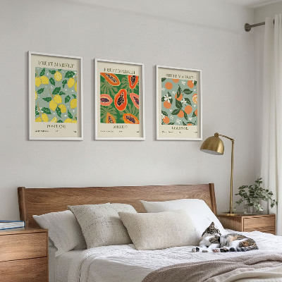 Composição de quadros moderna Cartazes de frutas: limões, mamões