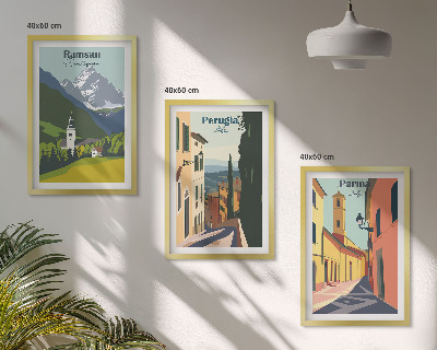 Composição de quadros moderna Paisagens montanhosas e Itália