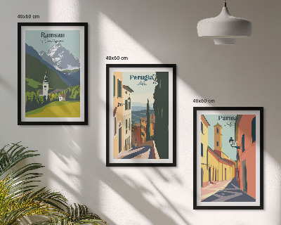 Composição de quadros moderna Paisagens montanhosas e Itália