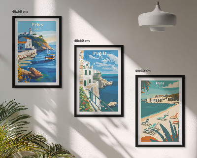 Composição de quadros moderna Paisagens costeiras do turismo