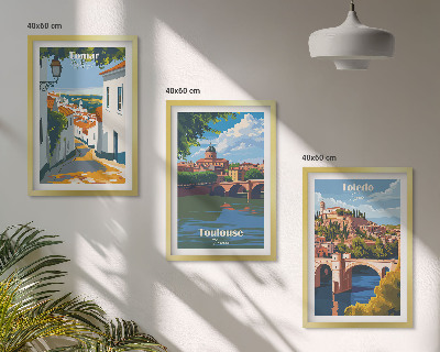 Composição de quadros moderna Gráficos retrô de cidade