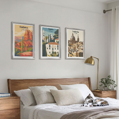 Composição de quadros moderna Vistas Sedona Sintra Valletta retrô