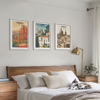 Composição de quadros moderna Vistas Sedona Sintra Valletta retrô