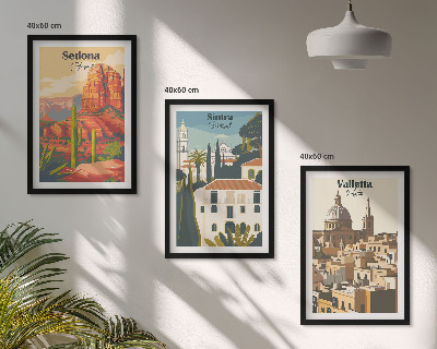 Composição de quadros moderna Vistas Sedona Sintra Valletta retrô
