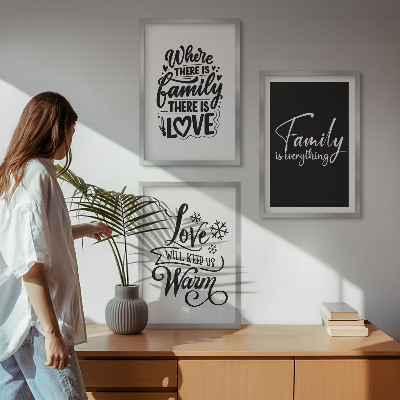 Composição de quadros moderna Família, amor, aconchego, lar