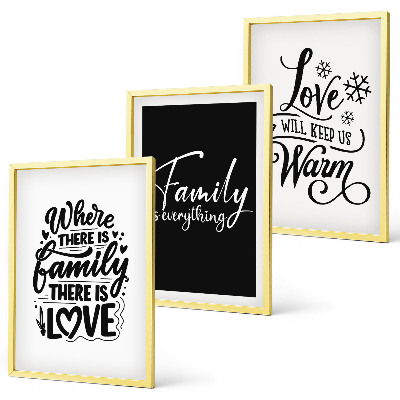 Composição de quadros moderna Família, amor, aconchego, lar
