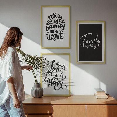 Composição de quadros moderna Família, amor, aconchego, lar