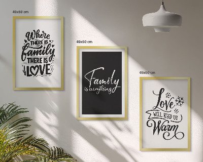 Composição de quadros moderna Família, amor, aconchego, lar