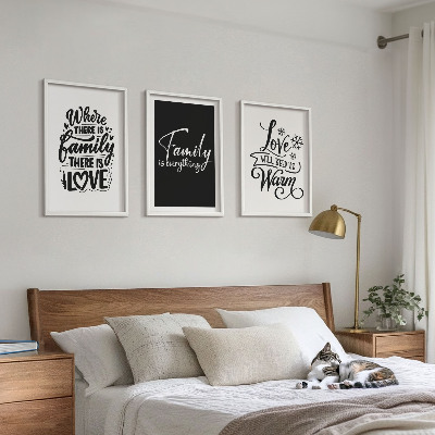 Composição de quadros moderna Família, amor, aconchego, lar