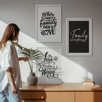 Composição de quadros moderna Família, amor, aconchego, lar