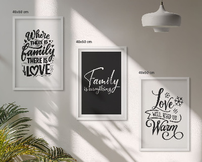 Composição de quadros moderna Família, amor, aconchego, lar