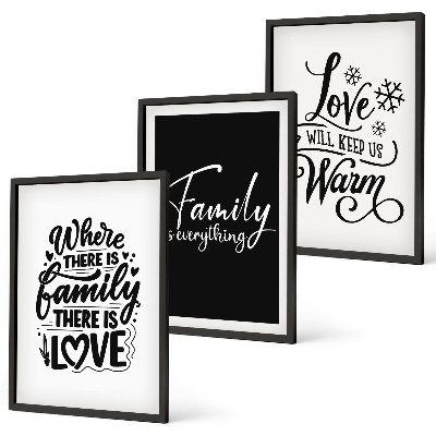 Composição de quadros moderna Família, amor, aconchego, lar