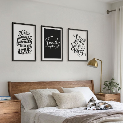 Composição de quadros moderna Família, amor, aconchego, lar