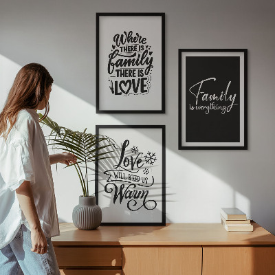 Composição de quadros moderna Família, amor, aconchego, lar