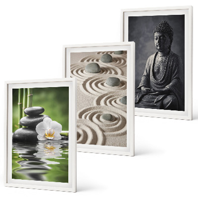 Composição de quadros moderna Vista relaxante de um Buda Zen