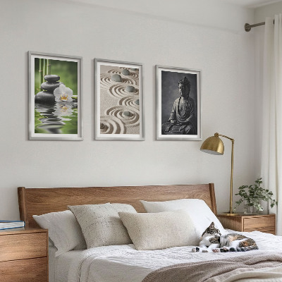 Composição de quadros moderna Vista relaxante de um Buda Zen