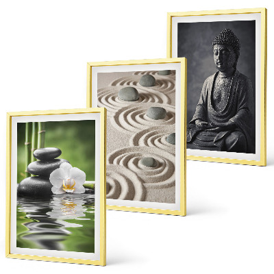 Composição de quadros moderna Vista relaxante de um Buda Zen