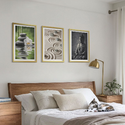 Composição de quadros moderna Vista relaxante de um Buda Zen