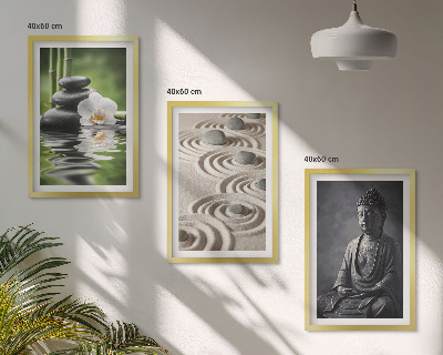 Composição de quadros moderna Vista relaxante de um Buda Zen