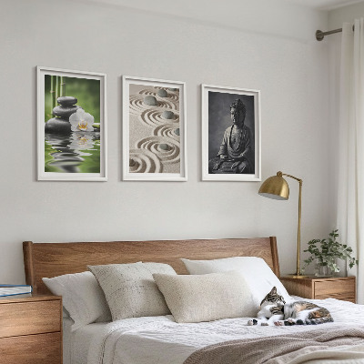 Composição de quadros moderna Vista relaxante de um Buda Zen