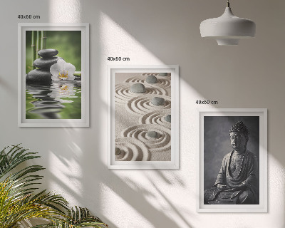 Composição de quadros moderna Vista relaxante de um Buda Zen