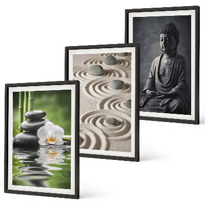 Composição de quadros moderna Vista relaxante de um Buda Zen