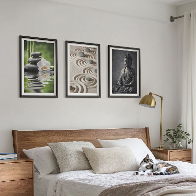 Composição de quadros moderna Vista relaxante de um Buda Zen