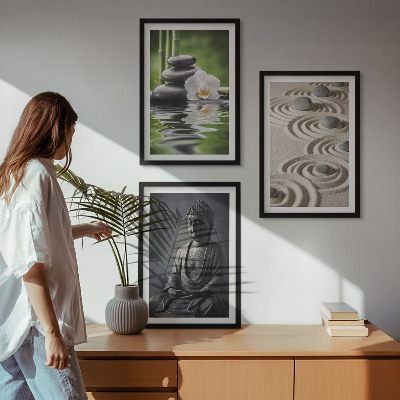 Composição de quadros moderna Vista relaxante de um Buda Zen