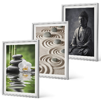 Composição de quadros moderna Vista relaxante de um Buda Zen