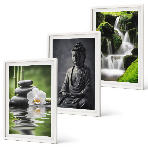 Composição de quadros moderna Pinturas relaxantes de água no estilo Zen