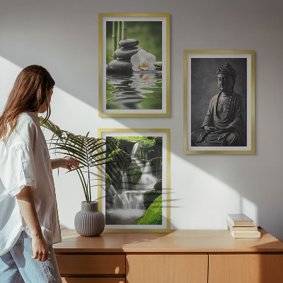 Composição de quadros moderna Pinturas relaxantes de água no estilo Zen
