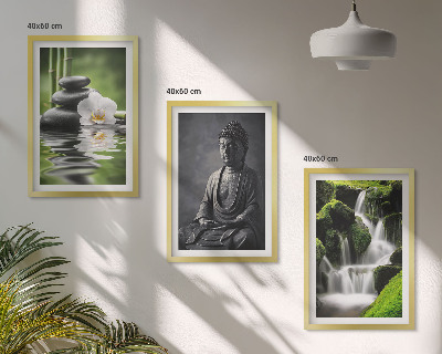 Composição de quadros moderna Pinturas relaxantes de água no estilo Zen