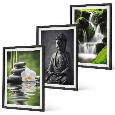 Composição de quadros moderna Pinturas relaxantes de água no estilo Zen