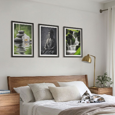 Composição de quadros moderna Pinturas relaxantes de água no estilo Zen