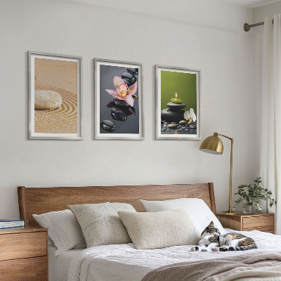Composição de quadros moderna Motivos relaxantes de pedra zen
