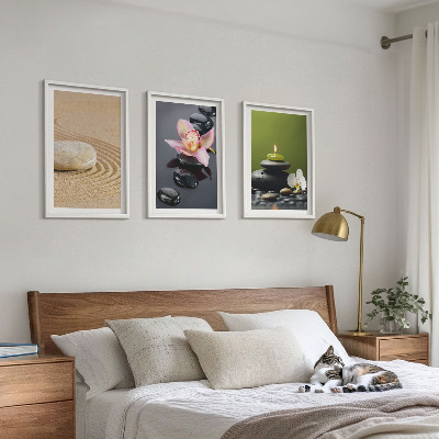 Composição de quadros moderna Motivos relaxantes de pedra zen