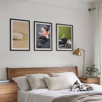 Composição de quadros moderna Motivos relaxantes de pedra zen